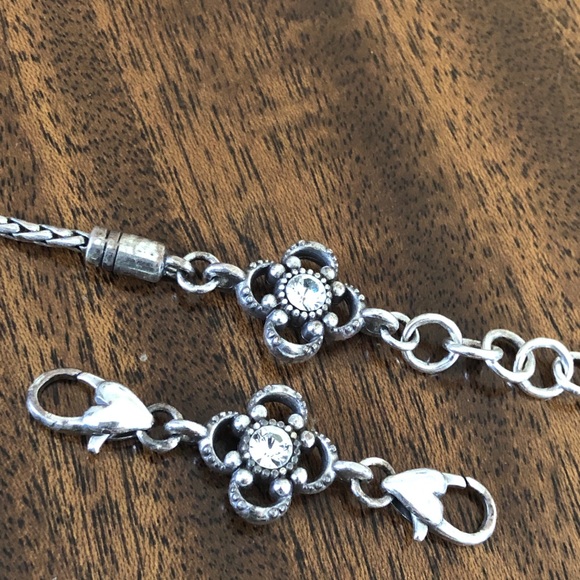 Brighton Flower Crystal Add-A-Bead charm bracelet. - Picture 4 of 13